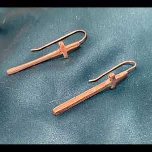 Sterling cross earrings